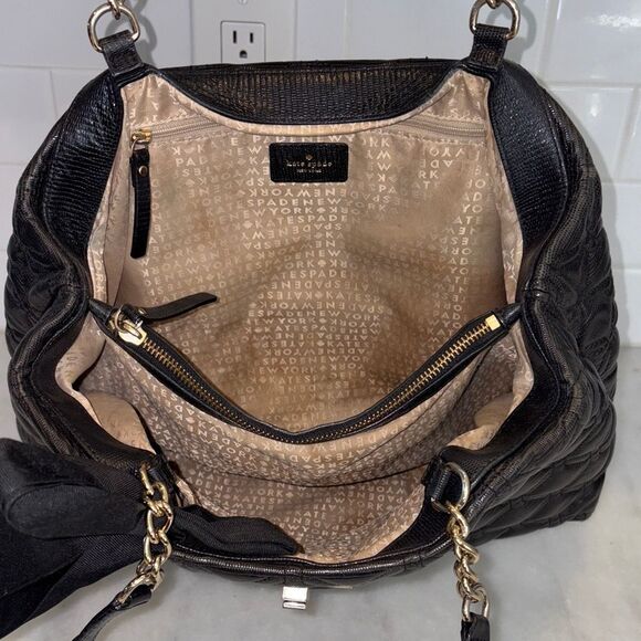 Kate Spade Bag Purse Handbag Leather Quilted Astor Satchel Shoulder Bag - Picture 12 of 16